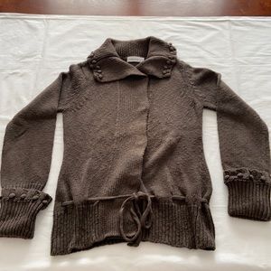 Calvin Klein heavyweight brown cardigan sweater M
